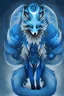 Placeholder: Blue spirit fox with 9 tails