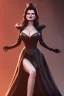 Placeholder: Geena Davis as evil queen in black leather gown, evil, busty, cleavage, curvy, angry, stern look. character design by cory loftis, fenghua zhong, ryohei hase, ismail inceoglu and ruan jia. unreal engine 5, artistic lighting, highly detailed, photorealistic, fantasy