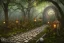 Placeholder: wooded stone lantern path forest