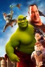 Placeholder: action movie poster starring shrek and steven seagal