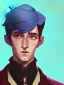 Placeholder: Portrait of a 30 year old strange gay wizard like Mary Poppins