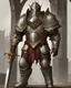 Placeholder: Steel and leather armor on a strong commander