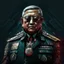 Placeholder: Susilo bambang Yudhoyono former president of Republic Indonesia in militiary cyberpunk style