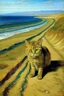 Placeholder: Portrait of a cat by Van Gogh