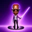 Placeholder: Hairless Samuel jackson purpleGlow jedi bobblehead and boots