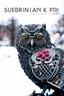 Placeholder: Owl made of Raspberry Pi computer parts, Lush Void: The Solar-Cyborg, Underpunk, imperfection, natural lighting, cinematic, Fuji Film, Anamorphic lens, 2040s, deep depth of field, Solarpunk