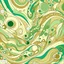 Placeholder: Angoramon with cream white-cream light-brown and green palette in toyism art style