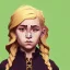 Placeholder: Portrait of a sweet 10 year old witch girl with blonde curly hair