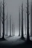 Placeholder: un bosque gris y triste