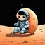 Placeholder: A whimsical digital illustration of a cartoonish astronaut, delicately rendered in soft pastel hues, sitting on a tiny, cratered moon, lost in thought as they stare out into the vast, starry expanse of empty space, their bright orange spacesuit a pop of color against the muted, celestial backdrop, with subtle texture and gentle shading adding depth to the minimalist composition, evoking a sense of wonder and contemplation, as if pondering the mysteries of the cosmos, amidst the eerie silence of