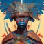 Placeholder: portrait of warrior africa by james jean