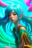 Placeholder: A stunning Anime girl suspended in a kaleidoscope of colors, captured in a photorealistic, cinematic photograph, as if plucked from a dream sequence. Her vibrant turquoise hair flows like a river, contrasting with the muted, earthy tones of her skin, set against a gradient of iridescent pinks and purples, evoking a sense of ethereal mysticism. Soft, cinematic film grain textures the image, infusing it with a sense of nostalgic warmth, as if lit by the flickering lights of a vintage cinema.