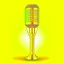 Placeholder: Retro Golden Microphone With Stand Vector Record Stage Live Concert On Air Illustration