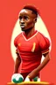 Placeholder: Sadio Mane football player 2d cartoon