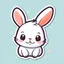 Placeholder: cute rabbit sticker template