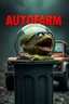 Placeholder: DIRTY CUTE HOT EUROPEAN Oscar the AUTOFARM Grouch SESEME ST CHARACTER IN LARGE BALL INSIDE LADY,GARBAGE TRASH BIN, side profile, "GARBAGE TRASH BIN IN FRONT" man in super blackscary (((((autofarm)))))) TITLE in movie poster movie style horror look. as five headed mouth open, rough teeth, turn head around, landrover crash in background, Mood/Atmosphere(BUSIN HORROR)(&*&*^%$^#%$#%$^%$#^#$#^%#$^$#