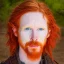 Placeholder: Portrait of Courtney Gains as a ruggedly handsome but joyful roguish pirate, charismatic, attractive male, masculine, perfect, precisely detailed, lightly freckled face, unblemished, flawless skin; meticulously detailed multi-hued ginger carrot colored cherry fire red hair; Malachai of the corn; fantasy, intricate, elegant, highly detailed, digital painting, artstation, concept art, matte, sharp focus, illustration, art by artgerm and greg rutkowski and alphonse mucha