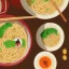 Placeholder: ramen with beer drink