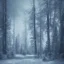 Placeholder: lost in the woods, winter landscape, ice field, crystals, surreal, dreamlike, foggy