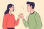 Placeholder: A picture of two people exchanging criticism in a constructive and respectful manner, with a bewilderment behind them
