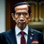 Placeholder: Joko Widodo The president of Republic Indonesia in militiary cyberpunk style