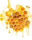 Placeholder: honey yellow background and honeycombs watercolor painted