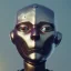 Placeholder: Robot cute neck head portrait, warrior costume, village, meditation, 8k quality