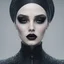 Placeholder: a close up of a person wearing a costume, digital art, inspired by Hedi Xandt, cgsociety contest winner, gothic art, yuri shwedoff and tom bagshaw, with black glossy lips, intricate costume design, zaha hadid octane highly render, nun fashion model, serge lutens, wearing intricate black choker, smooth 3d cg render, drag