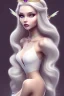 Placeholder: Snow white, beautiful, soft, smiling, straight and long blonde hair, dewy and shiny vibe, diamond crown, long fairy wings in the back