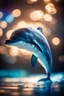 Placeholder: furry dolphin, bokeh, downlight, prize winning, depth of field, in the style of ivo caprino, backlight, aura