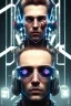 Placeholder: cyberpunk, head, men, portrai