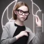 Placeholder: a teenage girl in a glasses store trying on glasses , dramatic, dramatic lighting, volumetric lighting, hyperrealism, 8k, high quality, photorealistic, lot of details