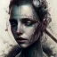 Placeholder: Singer Danish MØ face, Style cyberpunk, watercolor illustration by <agnes cecile> <John Kenn Mortensen> <Yoji Shinkawa>,