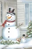 Placeholder: Snowman and Snowwoman hug