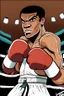 Placeholder: Mohamed Ali American professional boxer ,cartoon 2d