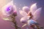 Placeholder: one big crystal subtle flower in a galactic ambiance, transparent petals, delicate colors, in the foreground, with a little beautiful fairy, full of details, smooth, bright sunshine，soft light atmosphere, light effect，vaporwave colorful, concept art, smooth, extremely sharp detail, finely tuned detail, ultra high definition, 8 k, unreal engine 5, ultra sharp focus