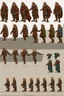 Placeholder: character sprite for pixel game in the medieval style side view, all position, run jump, crouch. hyper-detailed. trending on artstation. --ar 9:16