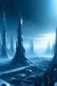 Placeholder: cold Futuristic city in space