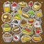 Placeholder: food stickers template