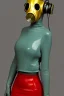 Placeholder: Tendril-gas-mask-Synthesizer-proboscis. Golden to cyan surfaces body, latex. skin is white hard plastic material. Cyber-punk Metallic headphones and speakers, Old-fashioned cameras integrated to heads. LED-eyes Perfect body, thick thighs and calves. simple face. Wide hip, red fabric skirt bleats nicely. Partly symmetrical. Golden ratio. Space-corrosion, rusty and decayed background. Steam-machines-plunge-air-bottles. Blue euclidean 3D-tiling moth surveillance walls. Oppressive atmosphere. Rainin