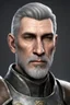 Placeholder: An old male imperial legion soldier from Skyrim with brown eyes, short gray hair and a light beard, Roman Legion armor