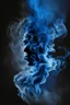 Placeholder: blue smoke in a shape of a smoke person