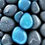 Placeholder: Blue raindrops on a rock, close up view, photo quality, stone marble, ultra realistic