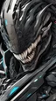 Placeholder: Venom mix with machine in solo leveling shadow artstyle, cyberpunk them, intricate details, highly detailed, high details, detailed portrait, masterpiece,ultra detailed,best quality