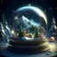 Placeholder: knollingcase, scenery of Portable gum making machine inside of snow globe, aurora borealis, transparent data visualization, trending on artstation, by Tom Bagshaw and Seb McKinnon, ultra detailed, hyper-realistic, cinematic, dramatic lighting, volumetric lighting, 150mm, octane render, photorealistic, denoise,