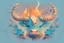Placeholder: A detailed illustration face of a ninja LONGHORN CATTLE, fire, t-shirt design, herbs splash, t-shirt design, in the style of Studio Ghibli, pastel tetradic colors, 3D vector art, cute and quirky, fantasy art, watercolor effect, bokeh, Adobe Illustrator, hand-drawn, digital painting, low-poly, soft lighting, bird's-eye view, isometric style, retro aesthetic, focused on the character, 4K resolution, photorealistic rendering, using Cinema 4D, purple, blue, magenta