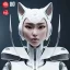 Placeholder: beautiful smooth realistic Japanese cat woman robot, body with long legs, cat aye, extremely sharp detail, finely tuned detail, ultra high definition, 8 k, unreal engine 5, ultra sharp focus, accurate wings