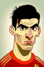 Placeholder: Jose Sa Portuguese football player , cartoon 2d