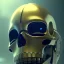 Placeholder:  octane render, 8k, high detail, skull droid, android, metallic