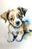 Placeholder: puppy sketch watercolour